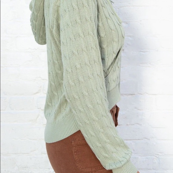 Brandy Melville | Sweaters | Brandy Melville Ayla Cable Knit Zip Up Sweater  | Poshmark